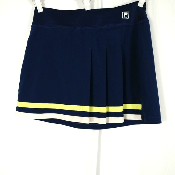 Fila Sport Blue w/Yellow & White Stripes Tennis Skort/Shorts Women's Size M - Picture 1 of 8